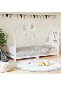 Cadre de lit pour enfants blanc 90x190 cm bois de pin massif vidaXL Blanc