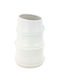 Aubry Gaspard - Vase céramique blanc design bambou - Blanc