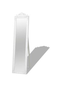 Miroir sur pied Style baroque 160x40 cm Blanc The Living Store Blanc