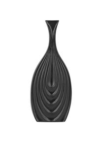 Vase Décoratif de Forme de Cruche fabriqué en Céramique Noire de 39 cm de Hauteur au Style Moderne Beliani Noir