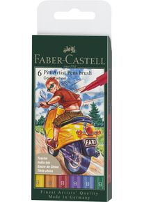 Faber-Castell - India ink Pitt Artist Pen B colour (6 pcs) (167174)