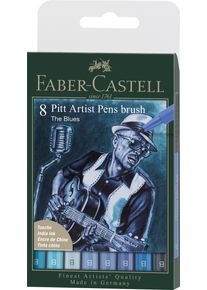 Faber-Castell - India ink Pitt Artist Pen Blues (8pcs) (167173)