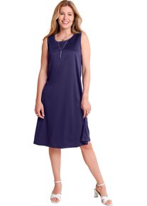 Dames Jersey jurk langoustine bedrukt + marine Maat 56