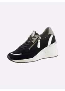 Dames Sneaker in zwart ,maat 40, Witt, 100% Suède