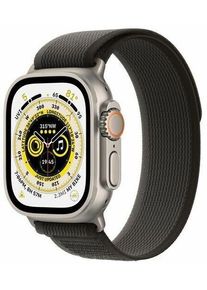 Apple Watch Ultra (2022) | 49 mm | GPS + Cellular | silber | Trail Loop M/L schwarz/grau