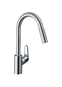 Hansgrohe Focus M41 Spültisch-Einhebelmischer 240 31833000 mit Ausziehbrause, 2jet, 5,8 l/min, chrom