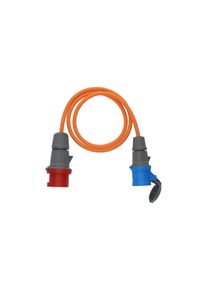 Fa.Brennenstuhl Camping-Adapterkabel/CEE-Adapter mit 400V/16A CEE-Stecker und CEE-Kupplung (1,5m Kabel in orange, H07RN-F 3G2,5, ständiger Einsatz im Außenbereich