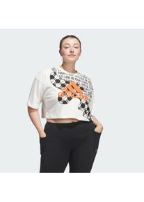 Adidas Pride Cropped Graphic T-Shirt (Gender Neutral) (Plus Size)
