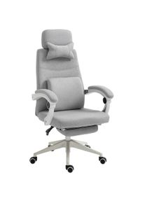 Vinsetto High Back Office Chair Modern Adjustable Reclining Executive Swivel Computer Desk Seat with Armrest and Footrest, Grey | Aosom Ireland