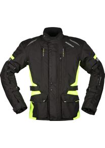 Modeka Striker II, jaqueta têxtil , cor: Preto/Amarelo Néon , tamanho: 10XL