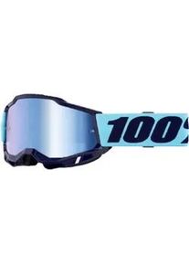 100% 100 Percent Accuri 2 Vaulter, Crossbrille verspiegelt - Dunkelblau/Hellblau Blau-Verspiegelt