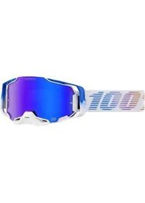 100% 100 Percent Armega HiPer Neo, Crossbrille verspiegelt - Weiß/Blau Blau-Verspiegelt