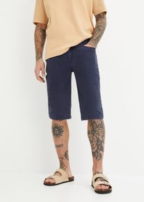 bonprix Długie bermudy ze stretchem, Loose Fit niebieski 32