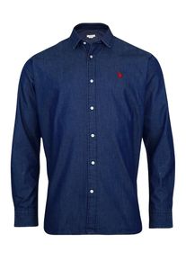 U.S. Polo Assn. Heren Overhemd blauw / rood XXXL