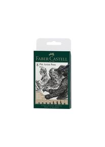 Faber-Castell Faber Castell 8 Pitt Artist Pens Black