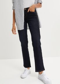 Jean droit slim taille mi-haute extensible - bleu - taille 48 avec coton - bonprix