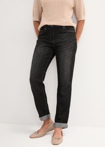 Jean Boyfriend taille moyenne extensible - noir - taille 40 avec coton - bonprix