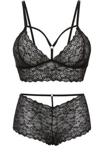 Soutien-gorge et slip (Ens. 2 pces.) - noir - taille 34/36 (XS) - bonprix