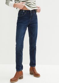 Jean Boyfriend taille mi-haute extensible - bleu - taille 38 avec coton - bonprix