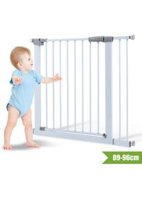 HENGDA Barrière de sécurité enfant Fermeture Auto et Magnétique Sans Perçage 78cm Barrière à Pression Pour Bébé et Chiens pour escaliers et porte