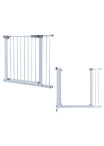 HENGDA - Grille de protection de porte pour escalier Sans perçage Fermeture automatique 89-96 cm de large blanc