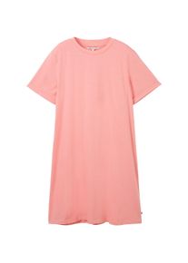 Tom Tailor Denim Damen Kurzes T-Shirt-Kleid, rosa, Melange Optik, Gr. M, baumwolle