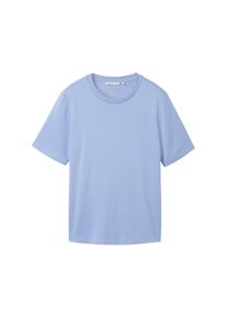 Tom Tailor Denim Damen Basic T-Shirt, blau, Uni, Gr. M, modal