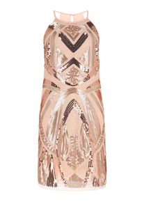 NAEMI Dames Cocktailjurk nude / champagne / goud 34-36