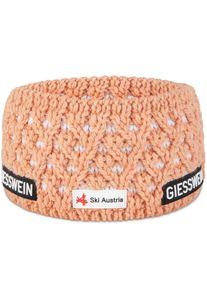 Giesswein Heren Sporthoofdband 'Adelboden' koraal / zwart / wit One Size