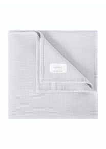 Cradle Studio Heren Deken 'Piqué Oversize' lichtgrijs / wit 150cm x 210cm