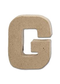 Buchstabe Papier-Mâché - G 10 cm Höhe, 2 cm Stärke
