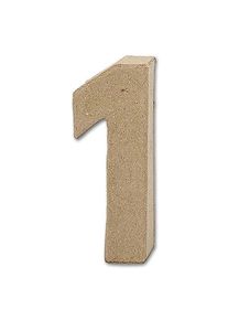 Buchstabe Papier-Mâché - 1 10 cm Höhe, 2 cm Stärke