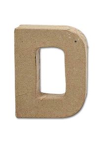 Buchstabe Papier-Mâché - D 10 cm Höhe, 2 cm Stärke