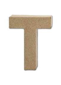 Buchstabe Papier-Mâché - T 10 cm Höhe, 2 cm Stärke