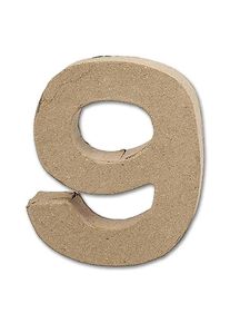 Buchstabe Papier-Mâché - 9 10 cm Höhe, 2 cm Stärke