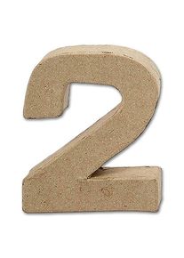 Buchstabe Papier-Mâché - 2 10 cm Höhe, 2 cm Stärke