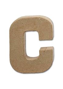 Buchstabe Papier-Mâché - C 10 cm Höhe, 2 cm Stärke