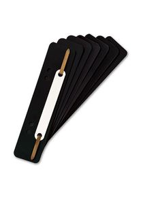 Heftstreifen, schwarz Kunststoff, 25er Pack