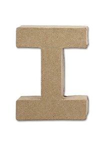 Buchstabe Papier-Mâché - I 10 cm Höhe, 2 cm Stärke