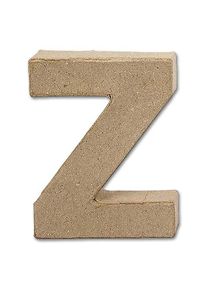 Buchstabe Papier-Mâché - Z 10 cm Höhe, 2 cm Stärke
