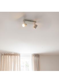 Qazqa Moderne plafondlamp wit 2-lichts verstelbaar rechthoekig - Jeana