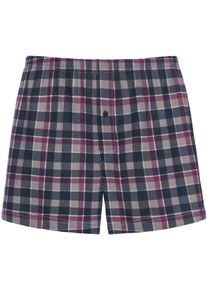 Heren Boxershorts in blauw geruit ,maat 5, Witt, 100% Katoen