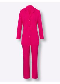 Dames Broekpak van onderhoudsarm materiaal in pink ,maat 38, WITT, 100% Polyester