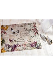 bonprix Lábtörlő pillangó motívummal bézs 90/120 cm