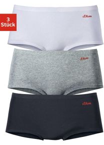 s.Oliver Dames Panty in grijs, zwart, wit ,maat 32/34, Witt, 90% Katoen, 10% Elastan