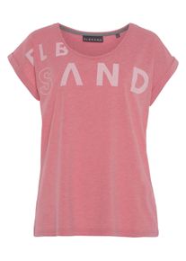 ELBSAND Dames T-shirt in pink ,maat S (36), Witt, 50% Katoen, 50% Polyester