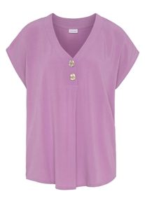 Lascana Dames Comfortabele blouse in lila ,maat 34, Witt, 100% Viscose