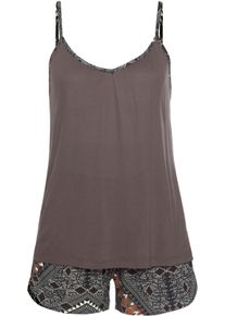 Lascana Damen Shorty in braun-gemustert ,Größe 32/34, Witt, 100% Viskose