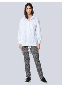 pantalon Alba Moda à motif graphique, Noir, taille 40