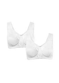 lot de 2 soutiens-gorge Harmony Dos plus large, Blanc, taille 115 C